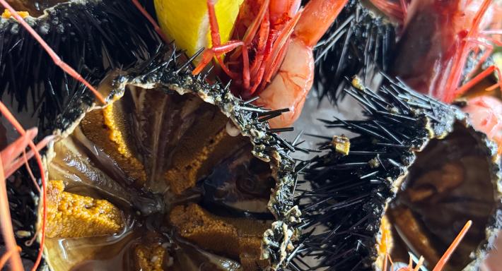 Pescheria ristorante in alto mare